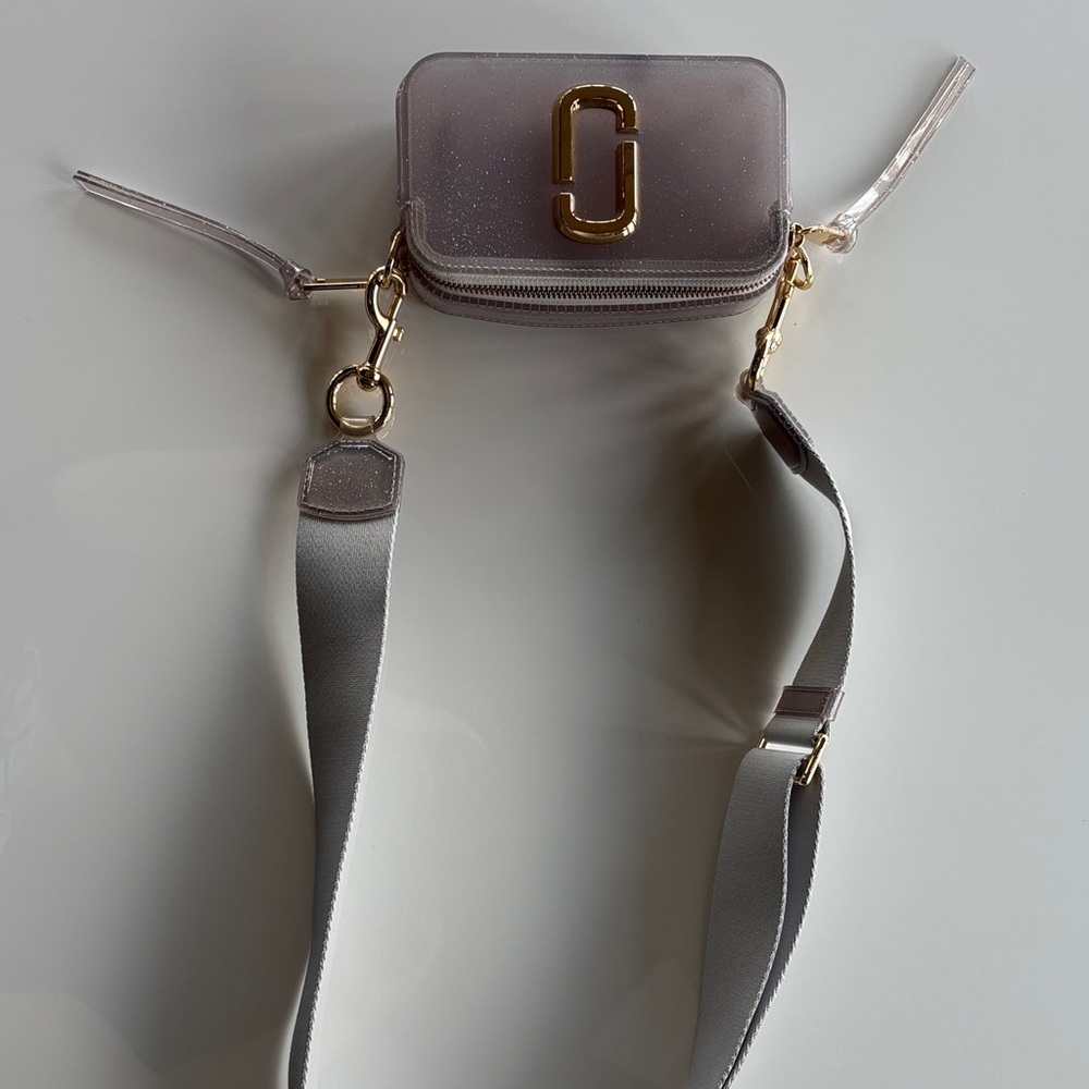 Marc Jacobs Lavender Jelly Glitter Crossbody Bag with Gold Hardware